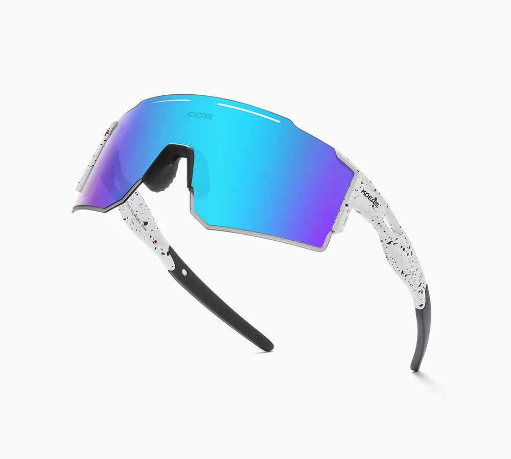 Premium lightweight polarized cycling sunglasses made from durable TR90 material with frameless design and vibrant colour options