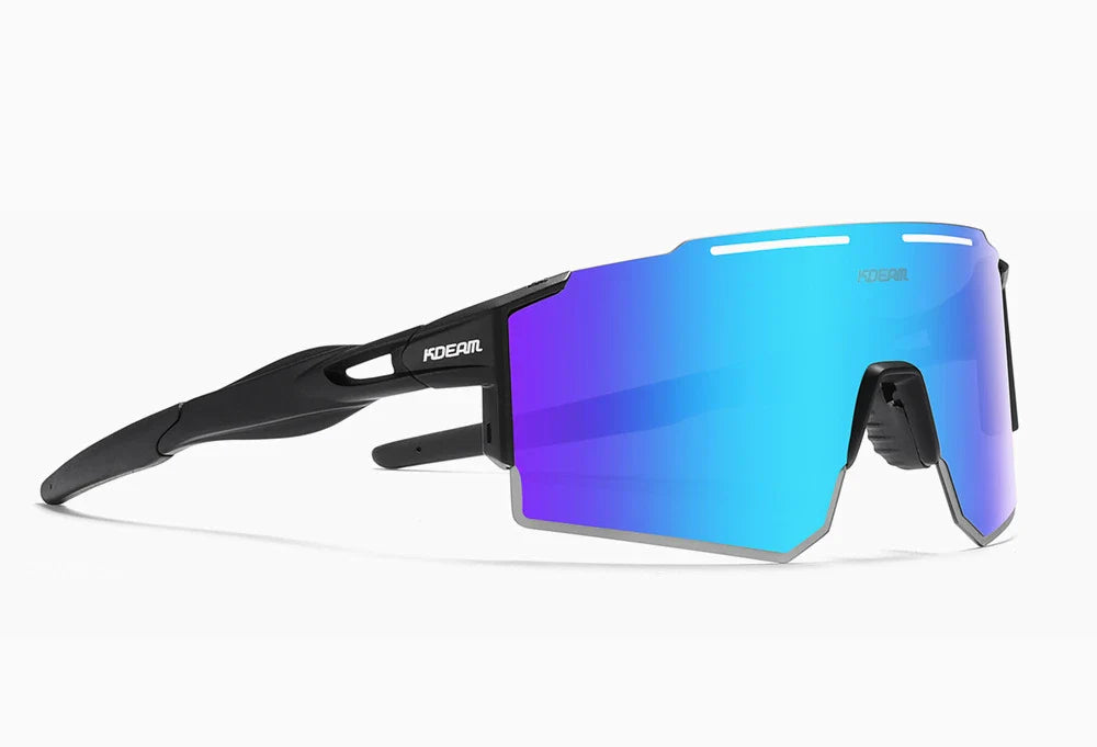 Premium lightweight polarized cycling sunglasses made from durable TR90 material with frameless design and vibrant colour options