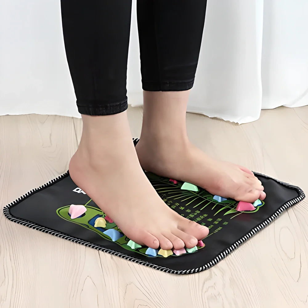 Deluxe Japanese Zen Reflexology and Foot Massage Mat with customisable stone patterns for improved circulation and foot health