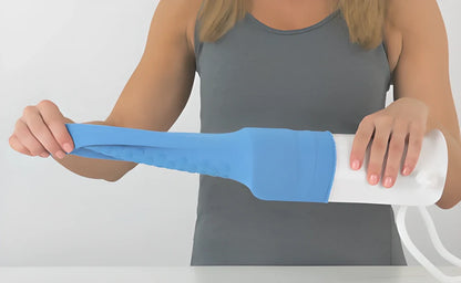 Ergonomic sock puller aid with soft, flexible shell and adjustable cord for easy sock-wearing