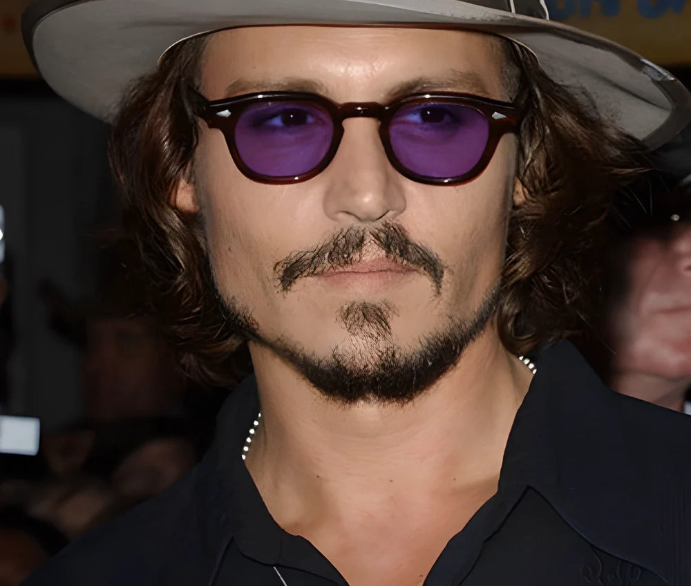 Designer-inspired round sunglasses with photochromic tinted lenses for adjustable UV protection and clear vision in any light conditions