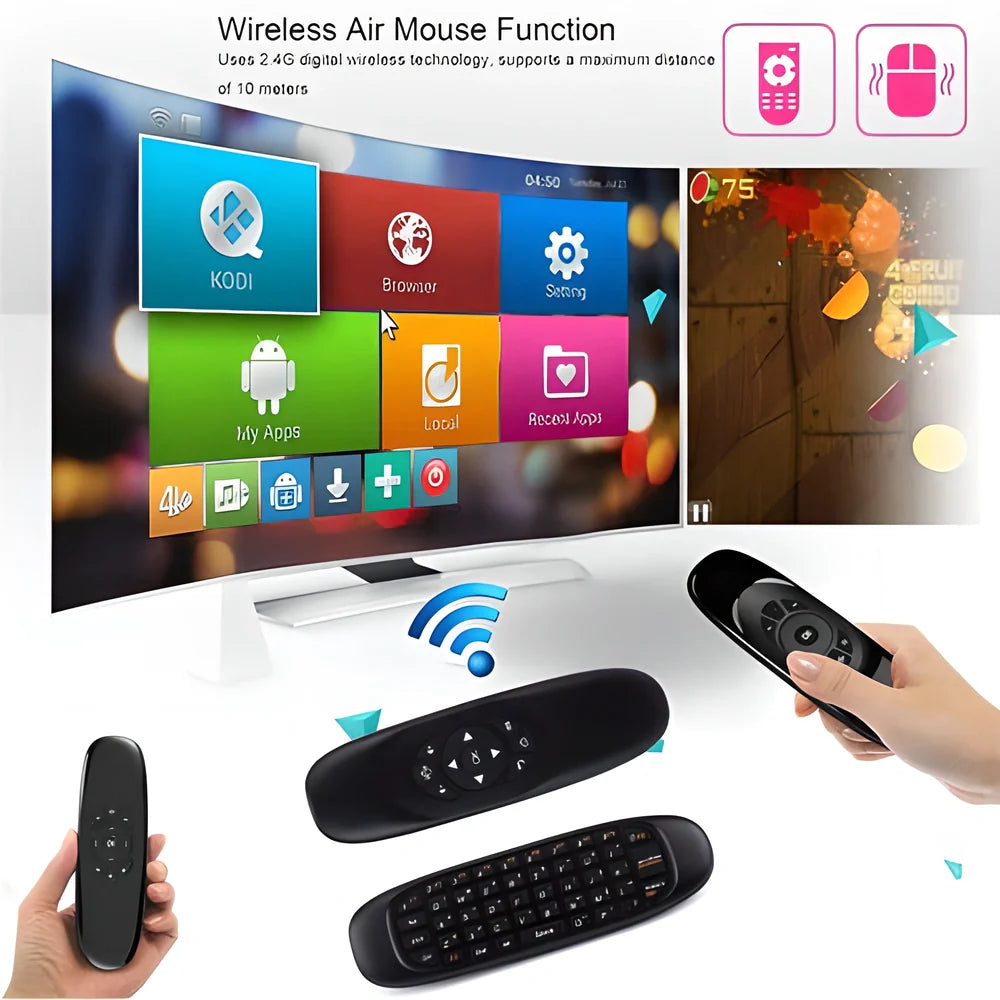 Keymote™ C120 BT Smart Air-Mouse - a wireless keyboard, mouse, and remote control in one versatile device