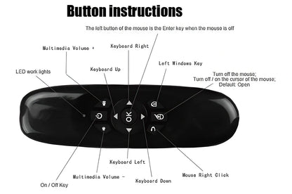 Keymote™ C120 BT Smart Air-Mouse - a wireless keyboard, mouse, and remote control in one versatile device