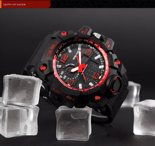 Premium military-grade waterproof wristwatch with durable rubber strap and reliable Japanese quartz movement