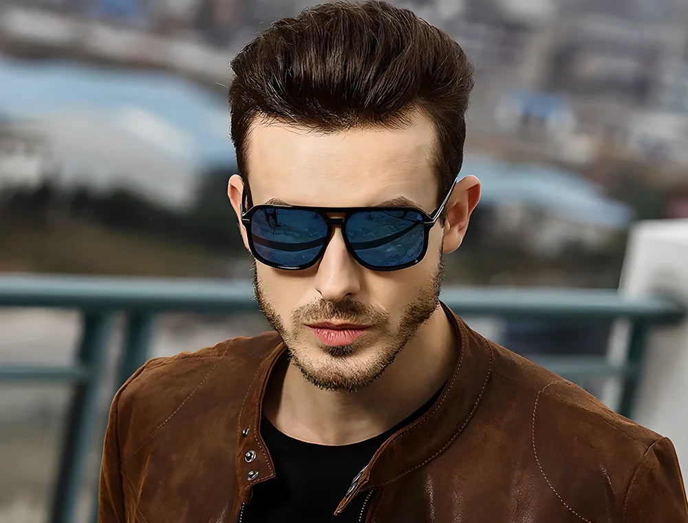 Premium polarized squared sunglasses with advanced lens technology and durable polycarbonate frames, perfect for stylish UK wear
