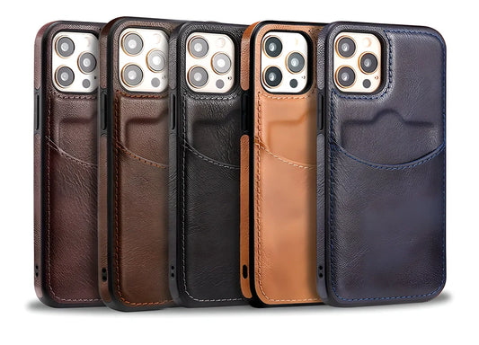 Luxury Leather Wallet Phone Case for iPhone - Premium Protection and Elegant Design