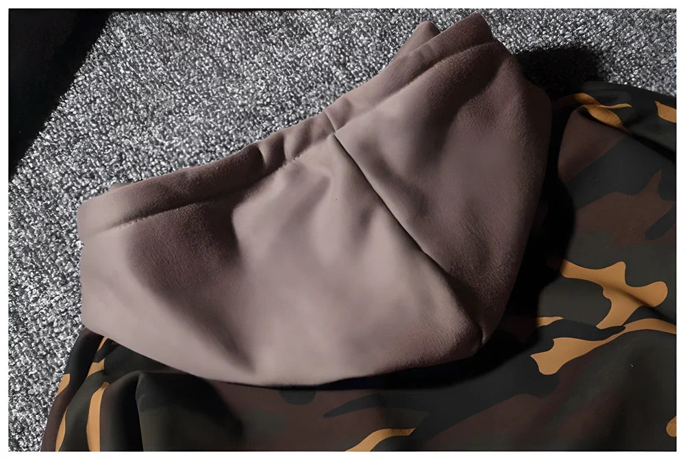 Men's Camouflage Military Hoodie in 3 versatile colour options - olive green, desert tan, and urban grey