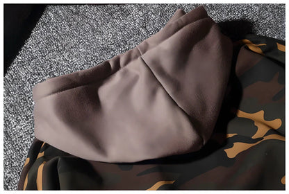Men's Camouflage Military Hoodie in 3 versatile colour options - olive green, desert tan, and urban grey