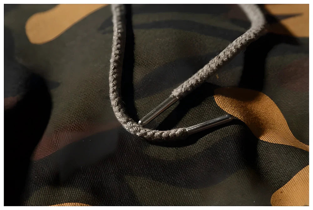 Men's Camouflage Military Hoodie in 3 versatile colour options - olive green, desert tan, and urban grey