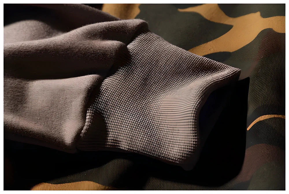 Men's Camouflage Military Hoodie in 3 versatile colour options - olive green, desert tan, and urban grey