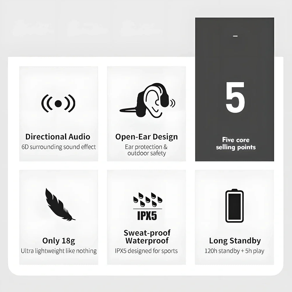 Comfortable, wireless headphones with air conduction technology for immersive 6D surround sound
