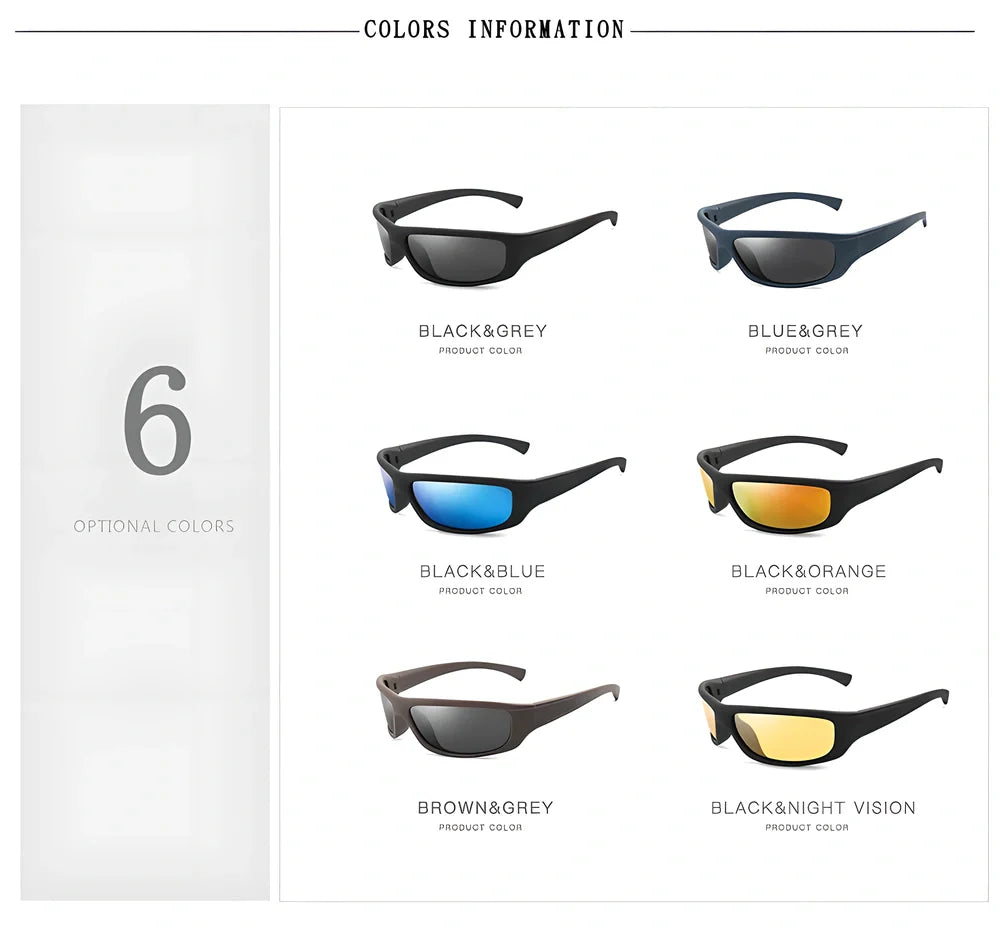 Premium polarized sunglasses with UV400 protection and anti-reflective coating for men's driving and outdoor activities