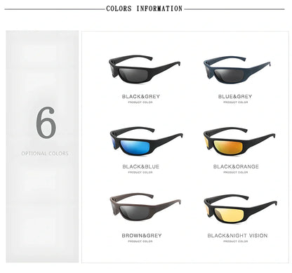 Premium polarized sunglasses with UV400 protection and anti-reflective coating for men's driving and outdoor activities