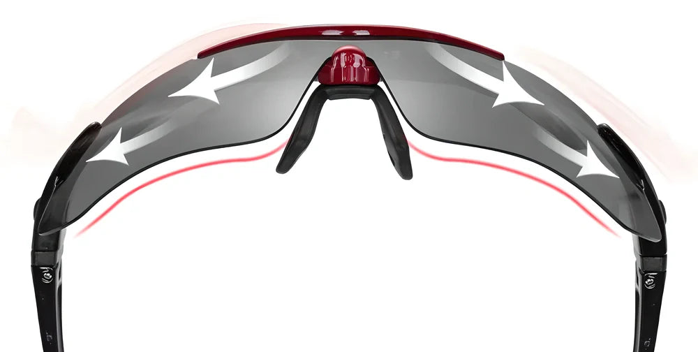 RockBros Unisex Outdoor Sports Polarized Sunglasses Set with interchangeable lenses and adjustable features for versatile outdoor use