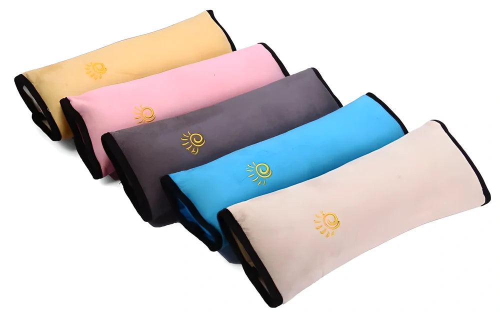 Comfortable and supportive seat belt cushion pillow for safe and secure child travel