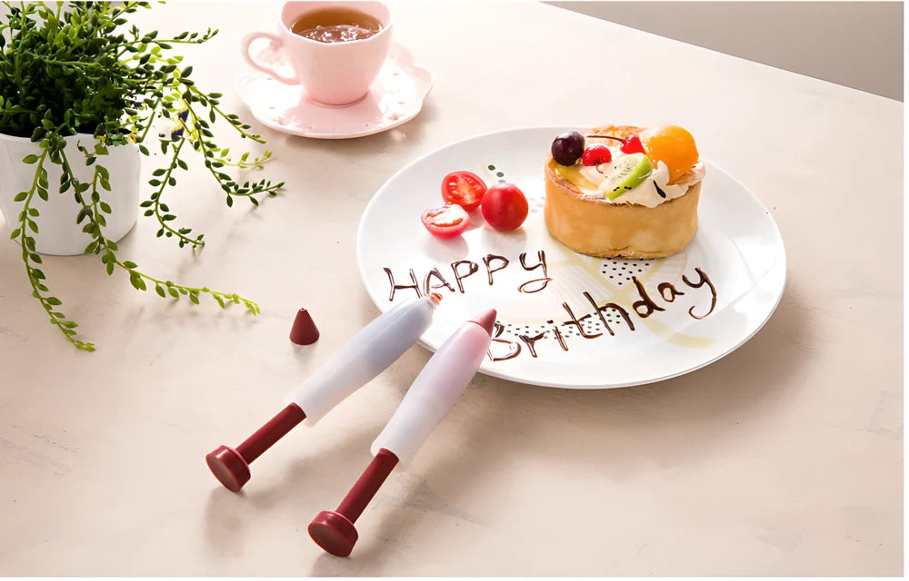 Silicone Chocolate Decorating Pen for personalizing and decorating cakes, cupcakes, and pastries