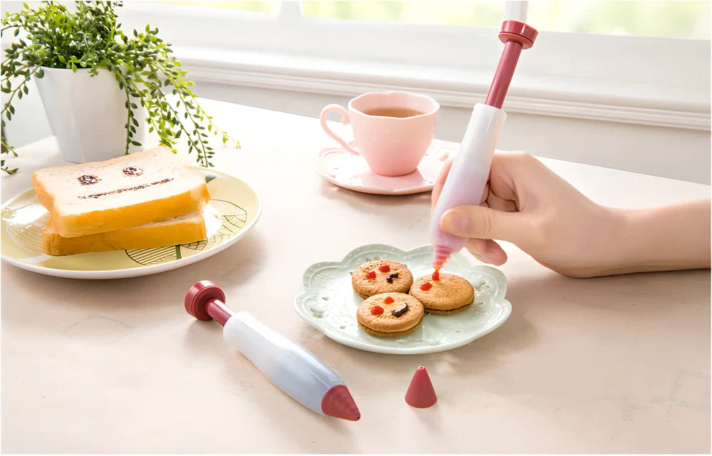 Silicone Chocolate Decorating Pen for personalizing and decorating cakes, cupcakes, and pastries
