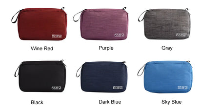 TravelMate™ Compact Travel Shoe Bag made of water-resistant polyester with breathable mesh pocket and adjustable strap for attaching to luggage