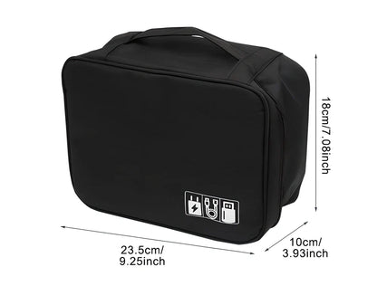 TravelMate™ Compact Travel Shoe Bag made of water-resistant polyester with breathable mesh pocket and adjustable strap for attaching to luggage