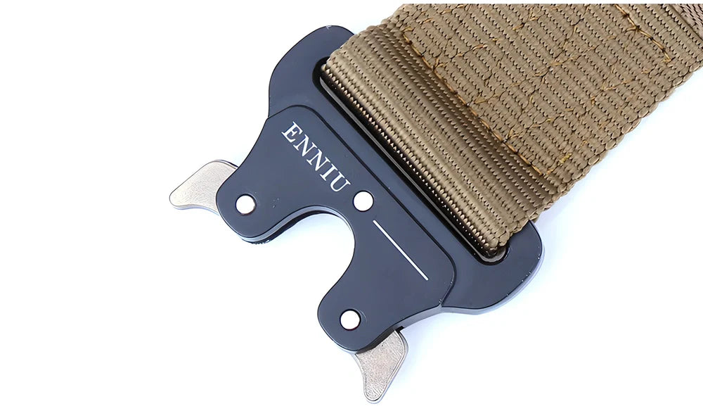T10 Tactical Cobra Belt - Robust military-grade nylon canvas with quick-release metal buckle for durable, adjustable wear