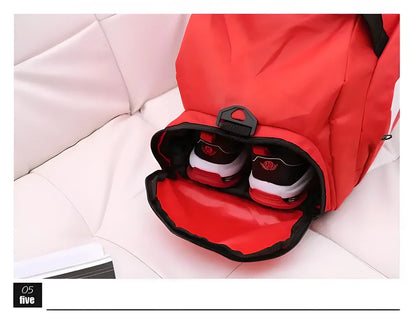 Premium waterproof gym bag in various colours, featuring a spacious 36L to 55L capacity and versatile carry options for workouts, sports, and travel.