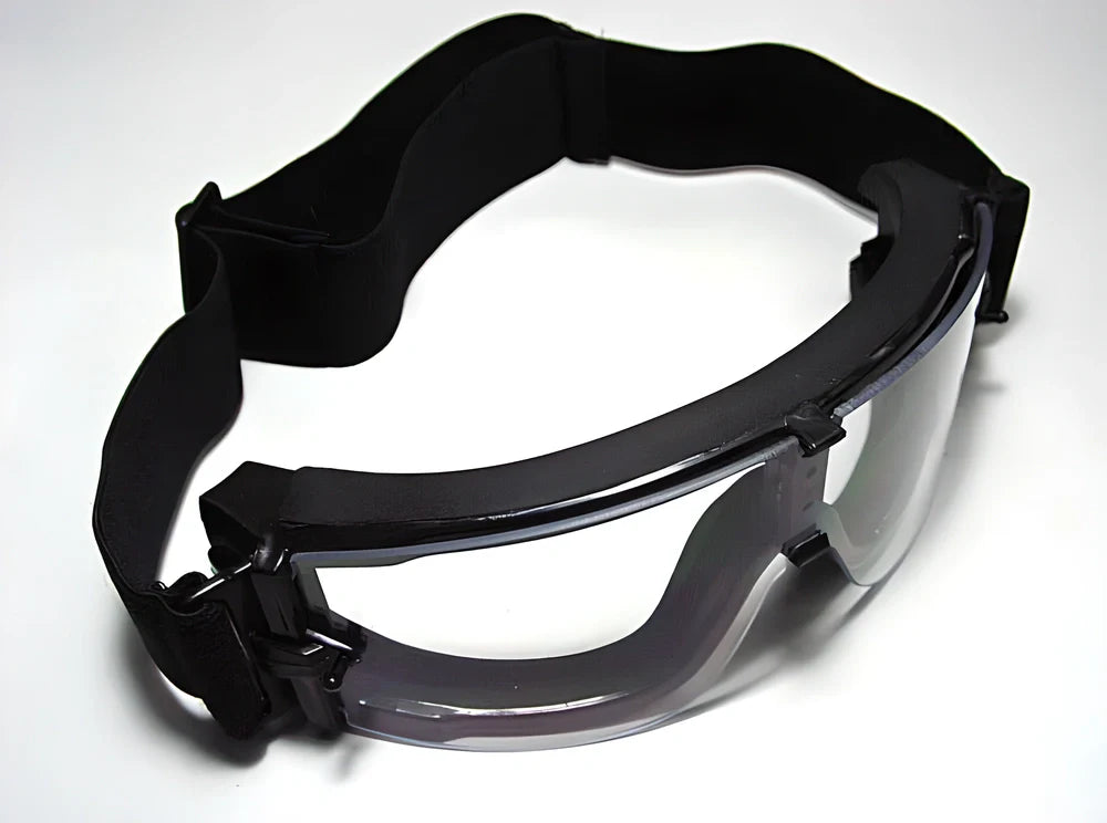 Premium tactical goggles with polycarbonate lenses, UV protection, and a comfortable foam-lined design for outdoor activities and sports