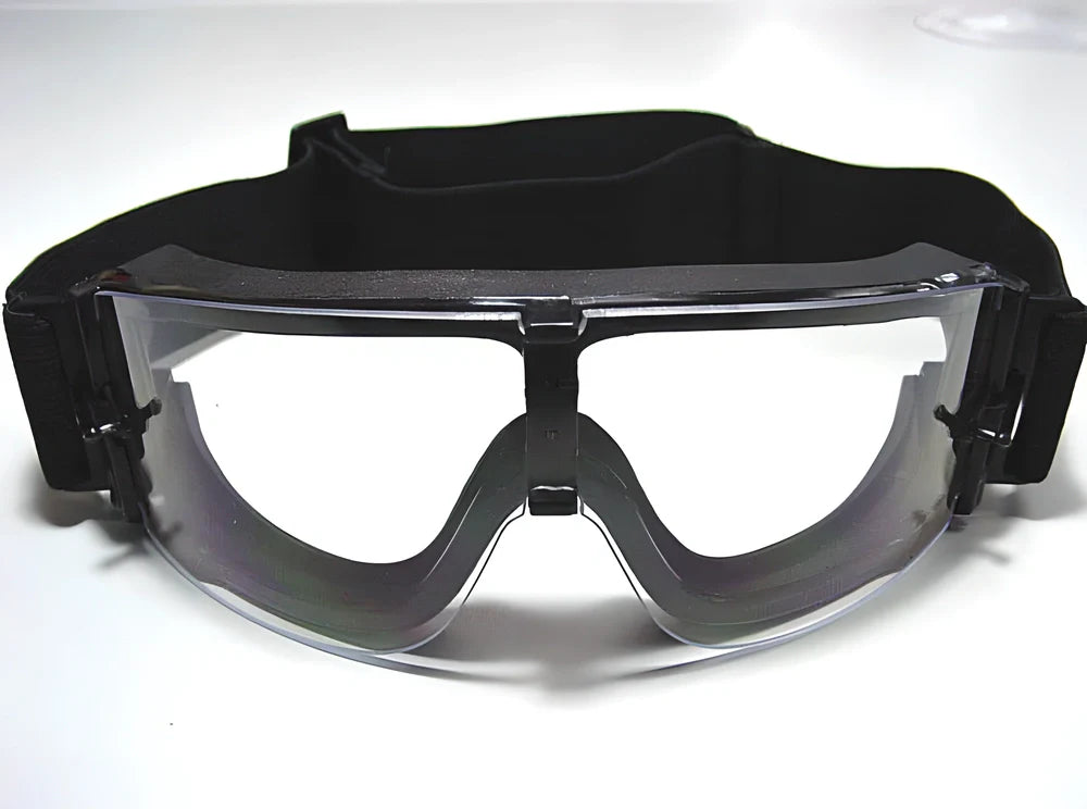 Premium tactical goggles with polycarbonate lenses, UV protection, and a comfortable foam-lined design for outdoor activities and sports