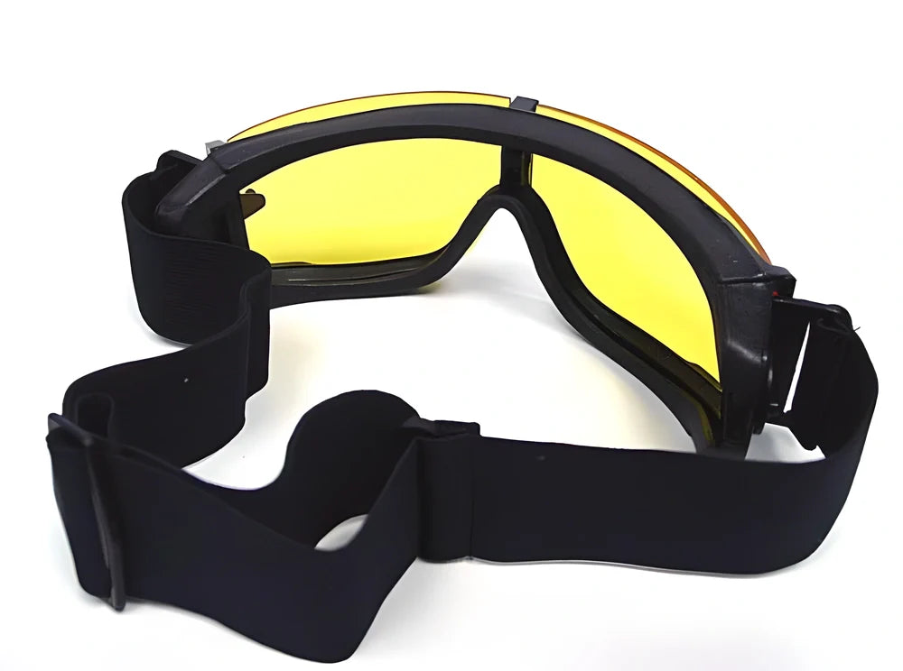 Premium tactical goggles with polycarbonate lenses, UV protection, and a comfortable foam-lined design for outdoor activities and sports