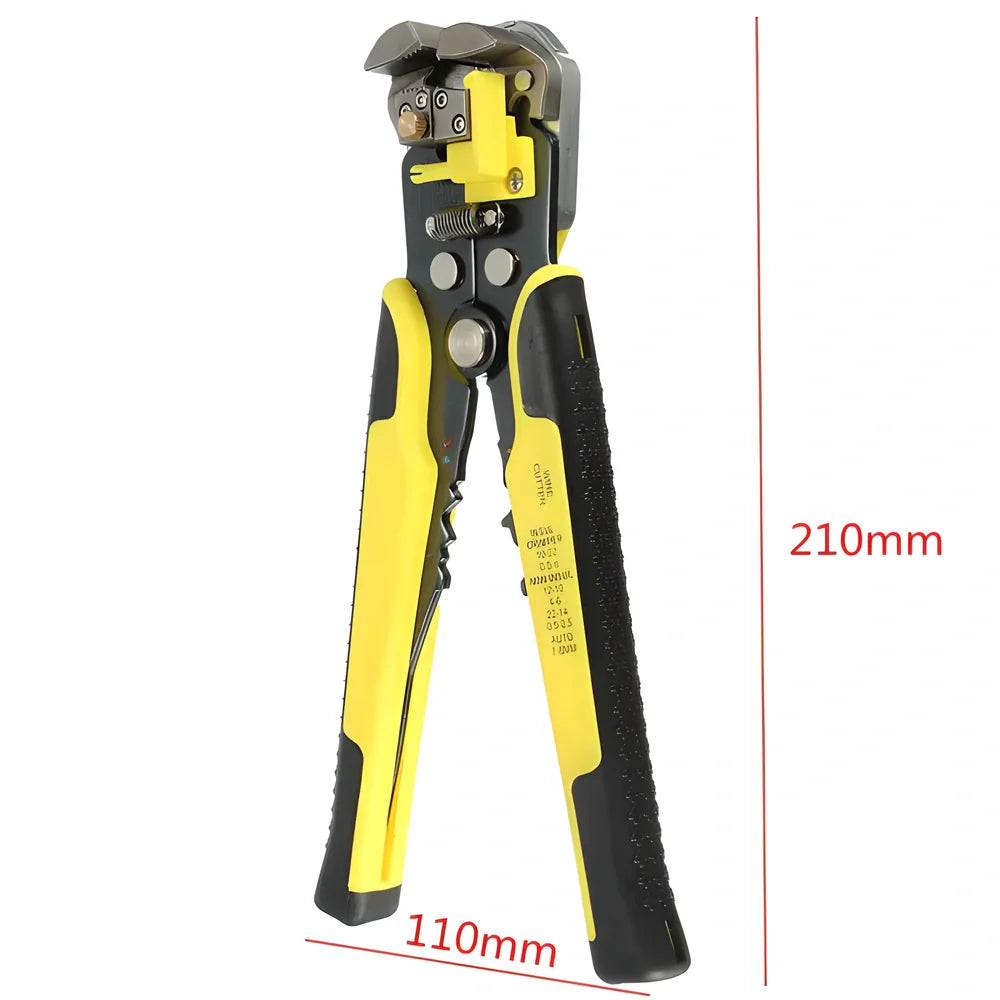 A high-quality wire cutter tool with adjustable jaws for cutting and stripping copper and aluminium wires of various gauges