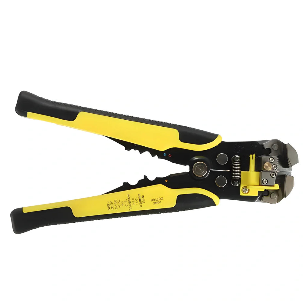 A high-quality wire cutter tool with adjustable jaws for cutting and stripping copper and aluminium wires of various gauges