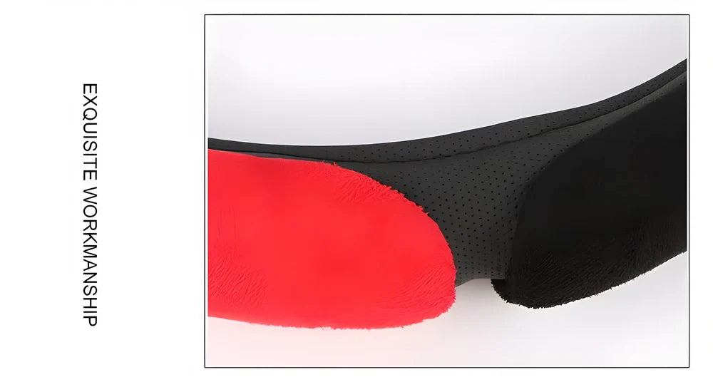 Gripper™ Premium 3D Steering Wheel Cover in black and red colour, featuring a stylish design that mimics a sports car steering wheel