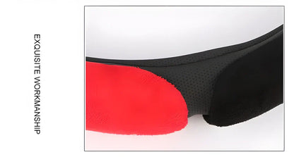 Gripper™ Premium 3D Steering Wheel Cover in black and red colour, featuring a stylish design that mimics a sports car steering wheel