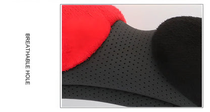 Gripper™ Premium 3D Steering Wheel Cover in black and red colour, featuring a stylish design that mimics a sports car steering wheel
