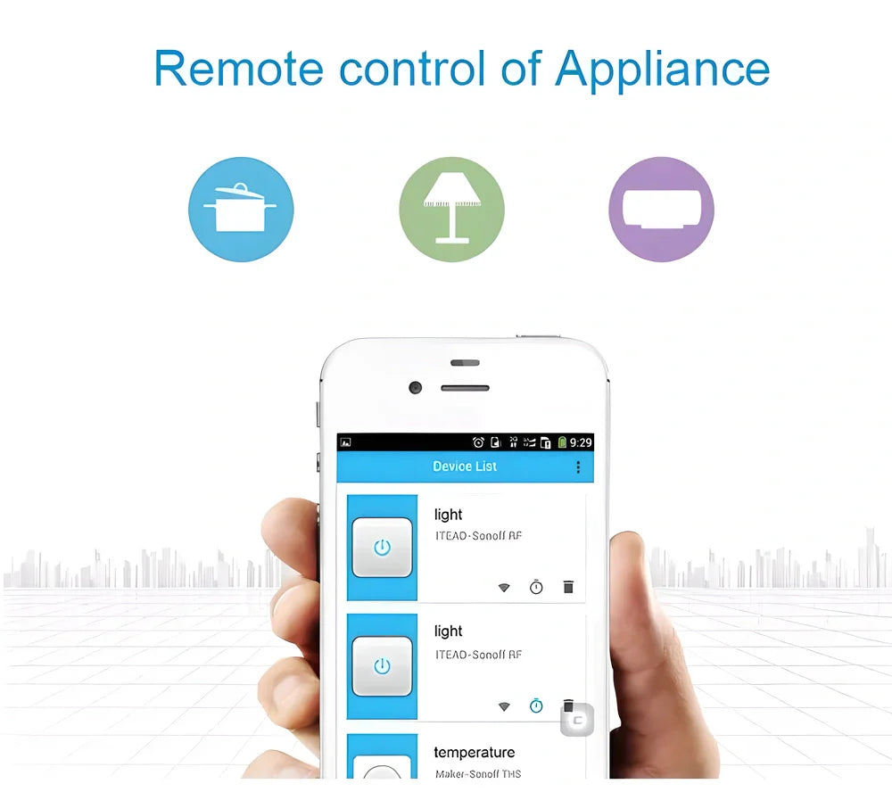 Wireless WiFi Smart Plug with UK standard plug, for home automation and remote device control