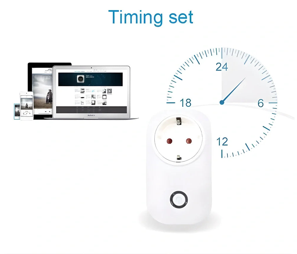Wireless WiFi Smart Plug with UK standard plug, for home automation and remote device control