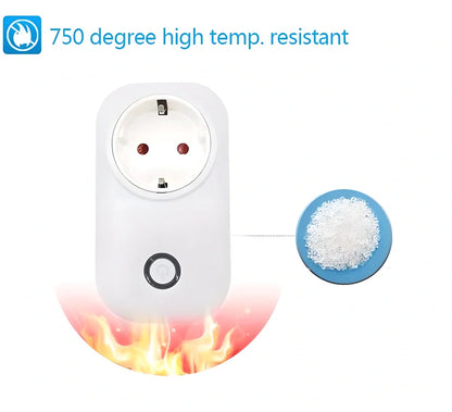 Wireless WiFi Smart Plug with UK standard plug, for home automation and remote device control
