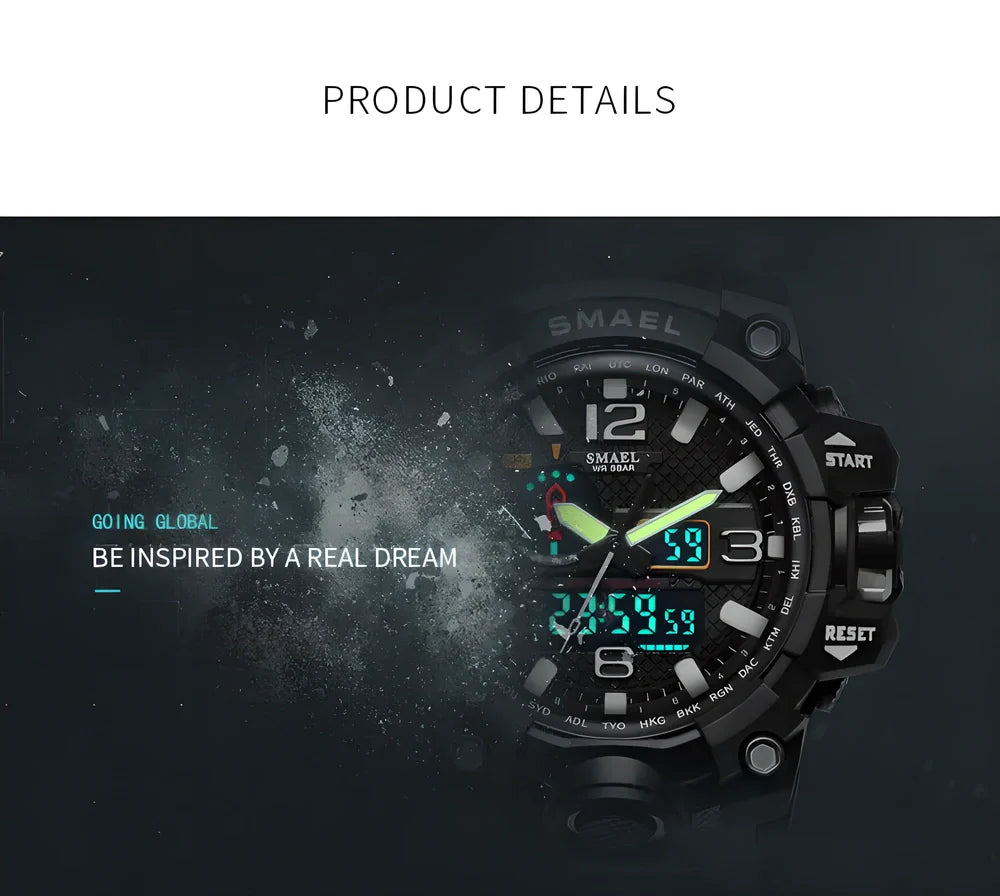 SMAEL ZR-660 Jungle Edition Waterproof and Shockproof Tactical Watch with Rugged Design and Advanced Features